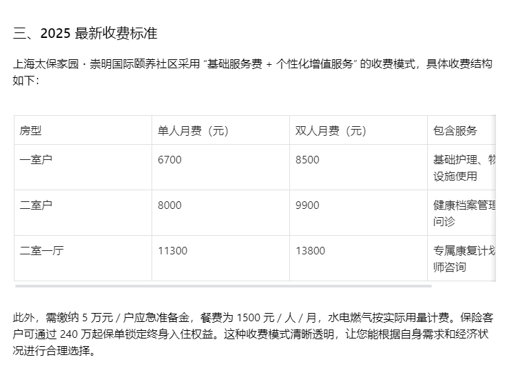 上海太保家园·崇明国际颐养社区价格_地址电话_2025最新收费标准‌
